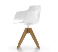 Flow Slim Chair VN Oak Frame MDF Italia White - mdf_italia_F054110 S042 F006
