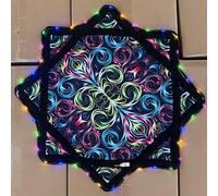 Flow Star Spinning Cloth, 24 Inch Rotating Juggling Toy for Beginners, Easy Fingertip Flow Toy with Vibrant Prints for Parties & Dance #9