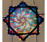 Flow Star Spinning Cloth, 24 Inch Rotating Juggling Toy for Beginners, Easy Fingertip Flow Toy with Vibrant Prints for Parties & Dance #10