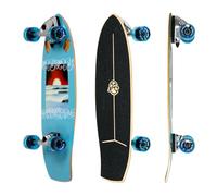 Flow Surf Skates Grom 29" Blue Surf Skateboard with Carving Truck