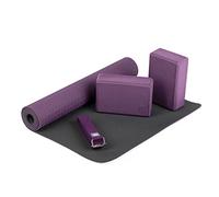 “Flow” Yoga Kit, 1 TPE Yoga Mat, 2 EVA Yoga Blocks (Foam Rubber), 1 Cotton Yoga Belt, Beginner Yoga Kit