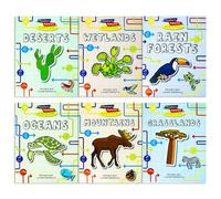 Flowchart Explorers Ecosystems STEM 6 Geography Science Books Set: (Deserts, Grasslands, Mountains, Oceans, Rain Forests, Wetlands)