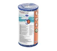 Flowclear Bestway Size I Pool Filter Cartridge Twin Pack 2 Filters 330/530 Pumps