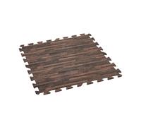 | Flowclear Decorative Pool Floor Protector, 20” x 20” / 50cm x 50cm, Realistic Wood Effect, 12 pack for Above Ground Pool & Spa