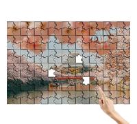 Flower 1000 Piece Jigsaw Puzzles for Adults, Boat Jigsaw Puzzle Educational Games, Colourful Fun Puzzles with Box, Challenging & Brainteasing for The Whole for Men, Home Decor Gifts for Women F-4