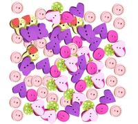 Flower 100pcs for Sewing and Knitting Wooden Buttons