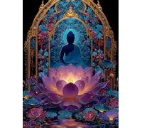 Flower 5D Diamond Art Kits Adults, Statue Diamond Painting for Adults, DIY Full Drill Crystal Art Pictures, Cross Stitch Embroidery Crafts Kits for Beginners, Autumn Decorations, Gifts, 12x16in F-2162