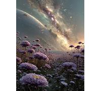 Flower 5D Diamond Art, Planet Diamond Art Kits Adults, DIY Square Full Drill Crystal Gem Kits for Beginners, 5D Cross Stitch Embroidery Crafts Pictures for Adults, for Home Wall Decor, 36x48in 7-1285
