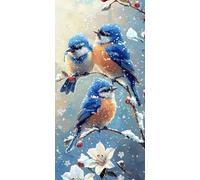 Flower 5D Diamond Painting Kits for Kids & Adults, Full Drill DIY Diamond Art, Easy to Create Craft for Beginners, Craft Gift for Family, Home Wall Decoration & Stress Relief (Bird 80x160cm) R-230