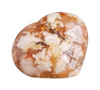 Flower Agate Crystal, 0.79 * 1.57in Agate, Single Point Healing Heart-Shaped Reiki Stones, Crysl Prism for Meditation Home Decoration