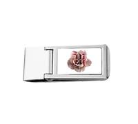 Flower Alphabet Gothic Blood Slim Money Clip Stainless Holder Pocket Wallet