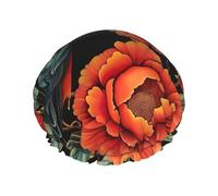Flower And Bird Shower Caps Women Reusable Large Shower Cap Men Quickdry Care Hair Long Short Kids Bath