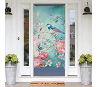 Flower And Bird Style Door Banners for Front Doors, Spring Summer Decorative Door Cover Welcome Porch Banner Decoration Hanging Wall Background for Party Supplies Indoor Outdoor Home Decor