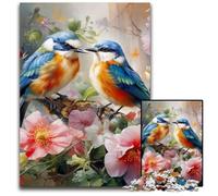 Flower And Bird World JigsawPuzzle 1000 Pieces for Adults Wooden Jigsaw Puzzles Fun at Home Activities, Birthday Present, Travel Gifts 50x75CM/19.68x29.52inch