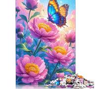 Flower And Butterfly Jigsaw Puzzles for Adults 500 Jigsaw Puzzles for Adults 500 Piece Puzzle Educational Games Gift Home Decoration 500pcs (52x38cm)