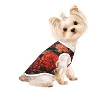 flower and butterfly Print Lightweight Dog Vest, Cat Sleeveless Shirt, Breathable Mesh Design for Summer Walking and Play