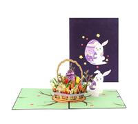 Flower And Eggs Basket Of Cheer Pop Up Easter Card