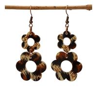 Flower And Leopard Print Earrings Stylish Ear Hooks Accessory Designed For The Modern Woman Who Loves Styles Trendy Acrylic Earrings