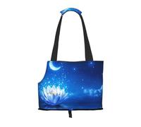 Flower And Moon Printed Pet Tote Bag -Travel Pet Puppy Dog Carrier Backpack Tote Shoulder Bag For Subway/Shopping/Hiking/Traveling
