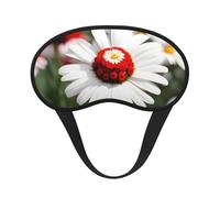 Flower and White Daisy Print Sleep Mask for Side Sleepers Cup-Shaped Blackout Eye Mask Shades Cover for Men and Women