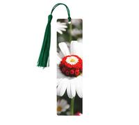 Flower and White Daisy Print Wooden Bookmarks Beautiful Notebook Accessories for Men Women Book Lovers