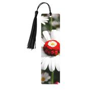 Flower and White Daisy Print Wooden Bookmarks Beautiful Notebook Accessories for Men Women Book Lovers