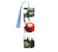 Flower and White Daisy Print Wooden Bookmarks Beautiful Notebook Accessories for Men Women Book Lovers