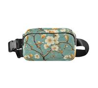 FLOWER and whites Orange Fruits Branches Trendy Fanny Pack Waist Bag for Women Men Teenagers Water Resistant Chest Bag Belt Bag with Adjustable Strap for Travel Gym Work, FLOWER and whites Orange