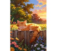 Flower Animal Cat 300 Piece Jigsaw Puzzle for Adults, Creativity, Challenging and Difficult Puzzle, Brain Teaser Puzzles for Adults 300 Pieces for The Whole for Women, Men