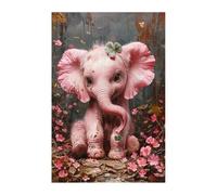 Flower Animal Elephant Jigsaw Puzzles for Adults 150, Fun Challenging Educational Games, Difficult Jigsaw Puzzles for Adults, Puzzle 150 Pieces