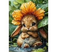 Flower Animal Rabbit 500 Piece Jigsaw Puzzle for Adults, Creativity, Challenging and Difficult Puzzle, Brain Teaser Puzzles for Adults 500 Pieces for The Whole for Women, Men