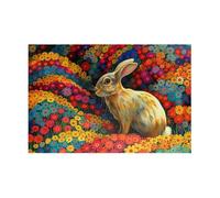 Flower Animal Rabbit Jigsaw Puzzles for Adults 1500 Challenging & Brainteasing Adults Jigsaws Puzzle Puzzle Games Jigsaw Puzzle 1500 Pieces