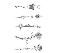 Flower Animal Waterproof Tattoo Stickers Female Butterfly Small Pattern Arm Semi-permanent Fake Tattoos(11 * 18cm)(003)