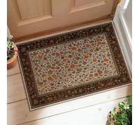 Flower Area Rug, Traditional Rustic Leaf Petal Fall Orange Low Pile Doormat Throw Rug Edge Binding Bathroom Bedside Entryway Door Decor 2' X 3'