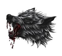 Flower Arm Blood Wolf Color Temporary Tattoo Stickers, Dark Chest Back Arm Simulation, Waterproof And Long-lasting, Fake Tattoos(2pcs)