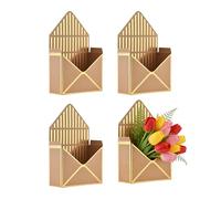 Flower Arrangement Boxes, Envelope-Shaped Floral Bouquet Gift Box, 4 Pieces Bouquet Presentation Paper Box For Girlfriend Mother Girls Wedding Birthday