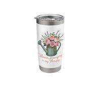 Flower Arranging is My Bliss Watering Can Lavender Stainless Steel Insulated Tumbler
