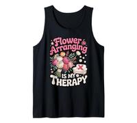 Flower Arranging is My Therapy Florist Floral Tank Top
