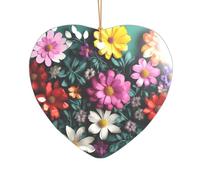 flower art Print Wedding Gift Ideas for Couples, A Just Married Acrylic Christmas Tree Ornament