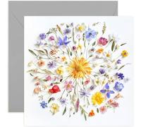 Flower Artwork Just Because Card - Thinking of You Card with Flower Cutting Art - Photography Art Greeting Card for Friends and Family | Blank Inside