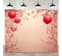 Flower background banner celebrating the New Year, made of polyester material, home decoration 240X180cm