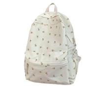 Flower Backpack - Canvas Travel Bookbag, Large School Backpack, Laptop Travel Bag, Floral Carry Pack | Fashion Flower Backpacks for Students Travels Office Use Carrying Laptop Books Water Bottle