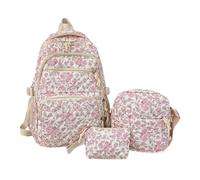 Flower Backpack for Girls Women Bookbag with Floral Shoulder Bag and, pink, See description, See description