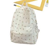 Flower Backpack, Large Capacity Flower Print School Backpack, Fashion Back Pack for Laptop Tablet Cell Phone Wallet Water Bottle Books Stationery Cosmetics Clothing