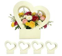 Flower Bag - Paper, Bouquet Carrier Waterproof Foldable | Handle Design Elegant Flower Bag Set, Floral Gift Bags For Arrangement, Decoration, Women, Girlfriend, Mom, Valentine's Day, Wedding