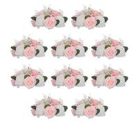 Flower Ball Wedding Flowers for Centerpieces - 10 Pcs Artificial Rose Balls, Fake Flower Ball Kissing Ball, Pink Floral Centerpiece, Wedding Flowers Bouquets Arrangement for Party, Event, Home Decor
