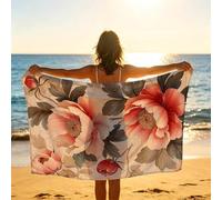 Flower Beach Towel 150x100 Sand Resistant Quick Dry, Pink Beach Towels Oversized 60x40Inch Portable Comfortable als Bath Towels for Yoga Pool Picnic Blankets Travel Essentials Gifts for Women XTLS3843