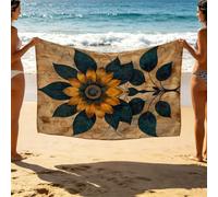 Flower Beach Towel 80x60Inches Lightweight Travel Essentials Simplicity Beach Towels Oversized 200x150 cm Unisex Soft Comfortable Quick Dry Sand Resistant for Summer Swimming Camping Vacation SLJT6167