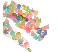Flower Beadsfor Jewelry Making 1500Pcs Acrylic Gradient Lily of The Valley Flower 12MM Bellflower Loose Beads DIY Necklace Jewelry Making(3color)