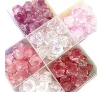 Flower Beadsfor Jewelry Making 200pcs 7X12mm Colorful Flower Lampwork Beads Trumpet Shape Glass for Jewelry Making Handmade(58)
